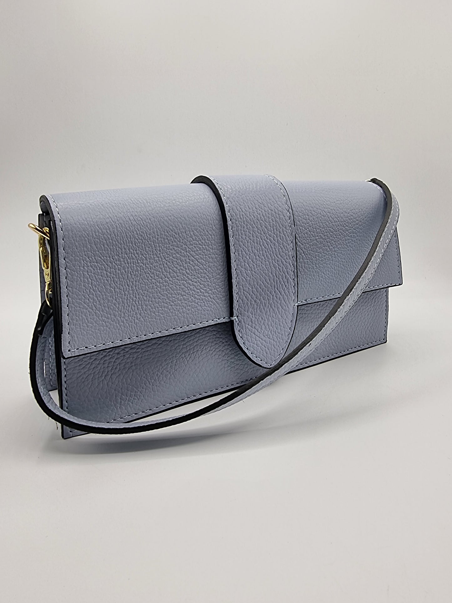 Borsa Mara in vera pelle Azzurro